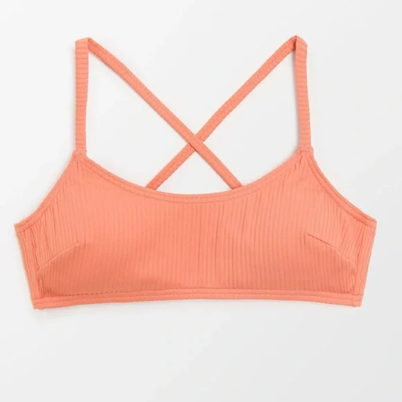 🌴Cupshe Ribbed Orange Bikini Top - Picture 2 of 8